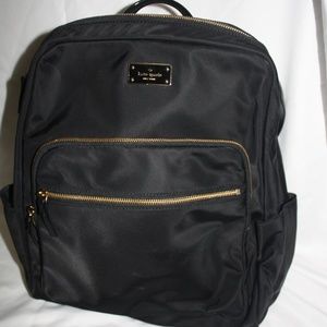 Kate Spade Large Black Nylon Backpack
